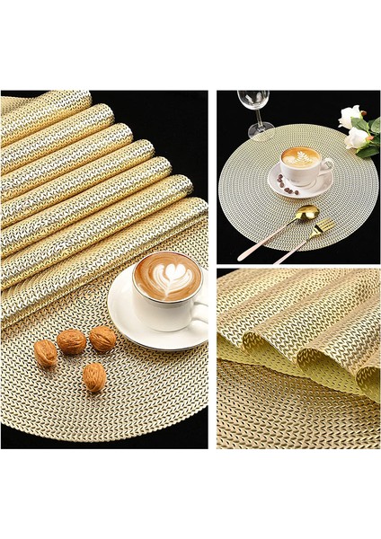 8'li Pvc Bardak Altlığı Seti (Altın) (Yurt Dışından) modelleri