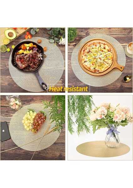 8'li Pvc Bardak Altlığı Seti (Altın) (Yurt Dışından) fırsatları