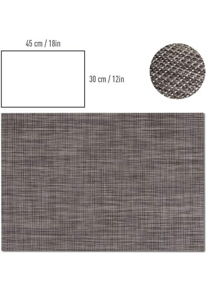 4'lü Yıkanabilir Bardak Altlığı Seti 45X30CM (Gri) (Yurt Dışından) indirimleri