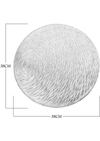 4 x 38CM Yuvarlak Mutfak Servis Altlığı (Gümüş) (Yurt Dışından) indirimleri