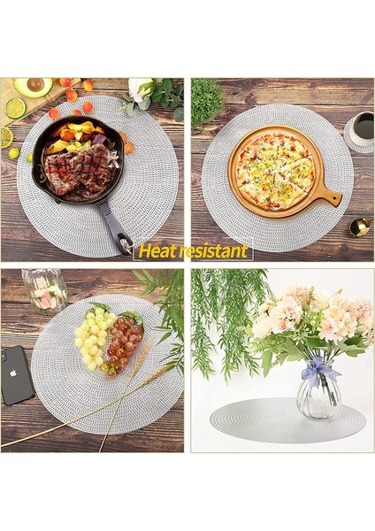 8'li Pvc Bardak Altlığı Seti (Gümüş) (Yurt Dışından) modelleri