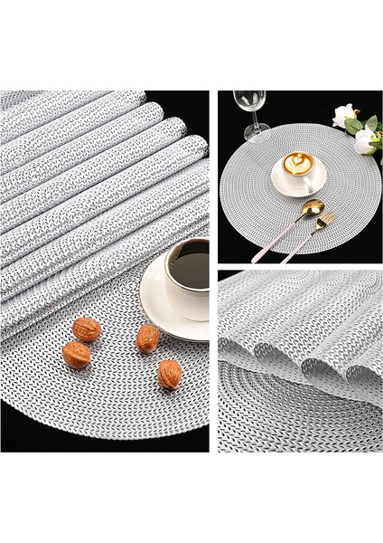 8'li Pvc Bardak Altlığı Seti (Gümüş) (Yurt Dışından) indirimleri