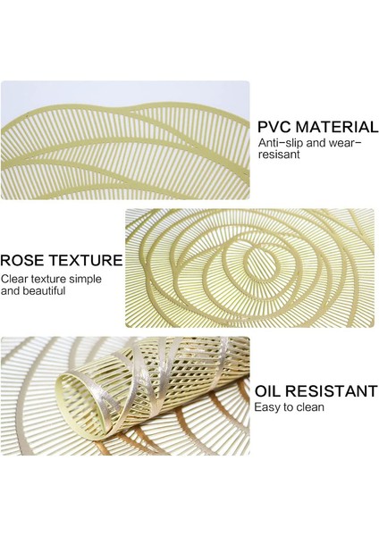 Güllü 6'lı Servis Altlığı Seti (Altın) (Yurt Dışından) fiyatları