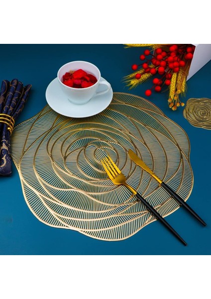 Güllü 6'lı Servis Altlığı Seti (Altın) (Yurt Dışından) modelleri