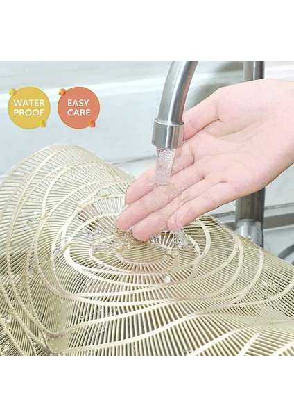 Güllü 6'lı Servis Altlığı Seti (Altın) (Yurt Dışından) fırsatları