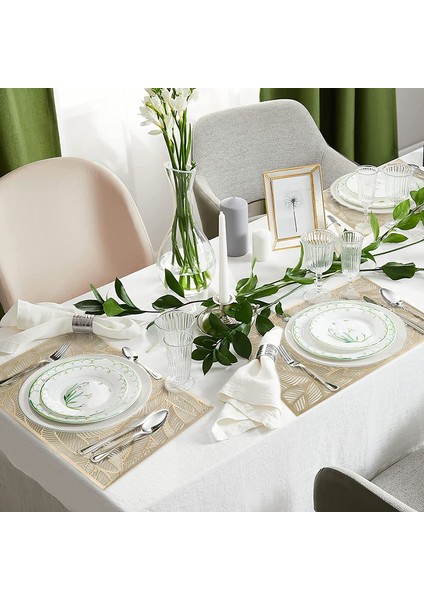 4'lü Boş Dikdörtgen Servis Altlığı Seti (Altın) (Yurt Dışından) modelleri