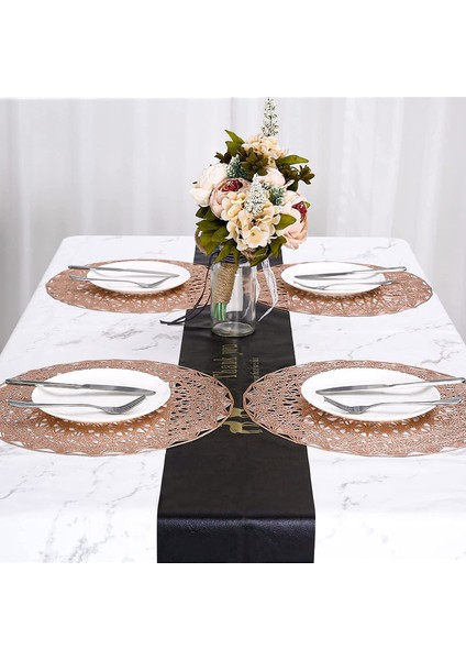 6'lı Yuvarlak Servis Altlığı Seti (Altın) (Yurt Dışından) fırsatları