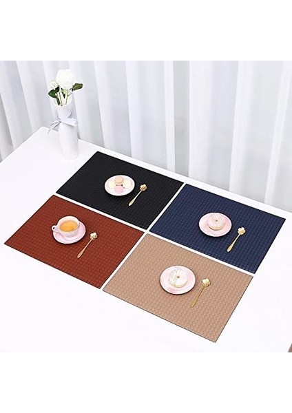 4'lü Yaratıcı Servis Altlığı Seti 43X30CM (Siyah) (Yurt Dışından) fırsatları