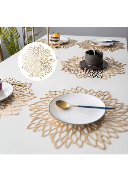 6x 38CM Altın Folyo Servis Altlıkları (Yurt Dışından) modelleri