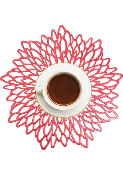 1x 38CM Kırmızı Folyo Servis Altlığı (Yurt Dışından)