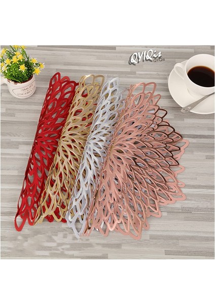 1x 38CM Kırmızı Folyo Servis Altlığı (Yurt Dışından) indirimleri