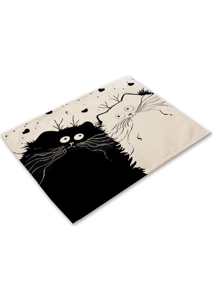 Siyah Kedili 6'lı Bardak Altlığı Seti 32X42CM (Yurt Dışından) modelleri