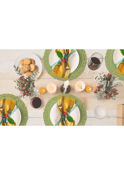 6'lı Dantel Bardak Altlığı Seti 38CM Yeşil (Yurt Dışından) modelleri