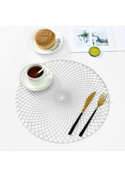 4'lü 38CM Gümüş Bardak Altlığı Seti (Yurt Dışından) fırsatları