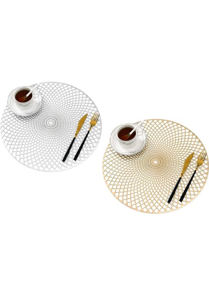 4'lü 38CM Gümüş Bardak Altlığı Seti (Yurt Dışından) indirimleri