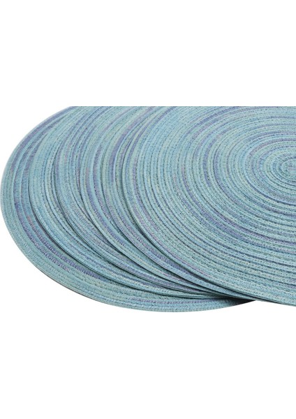 6'lı Dokuma Servis Altlığı Seti 38CM (Mavi) (Yurt Dışından) fırsatları