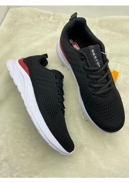 Çiğdem Memory Taban,hava Alabilen Siyah Erkek Spor Ayakkabı - Siyah Beyaz - 40 - ST02435-SİYAH Beyaz-40 fırsatları