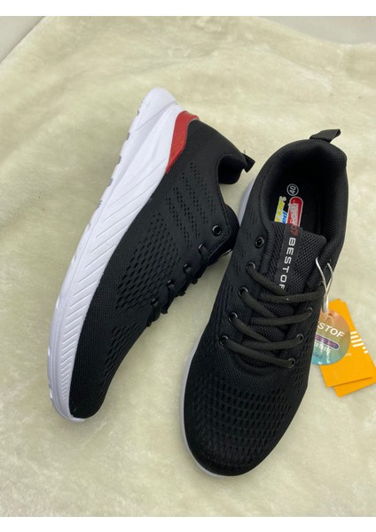 Çiğdem Memory Taban,hava Alabilen Siyah Erkek Spor Ayakkabı - Siyah Beyaz - 40 - ST02435-SİYAH Beyaz-40 indirimleri
