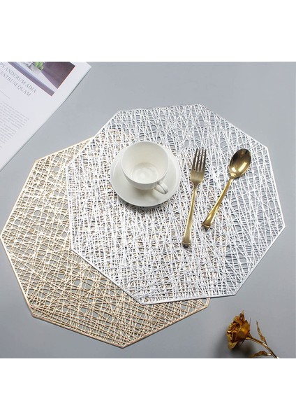 4x 38CM Kesilmiş Servis Altlıkları (Gümüş) (Yurt Dışından) fırsatları