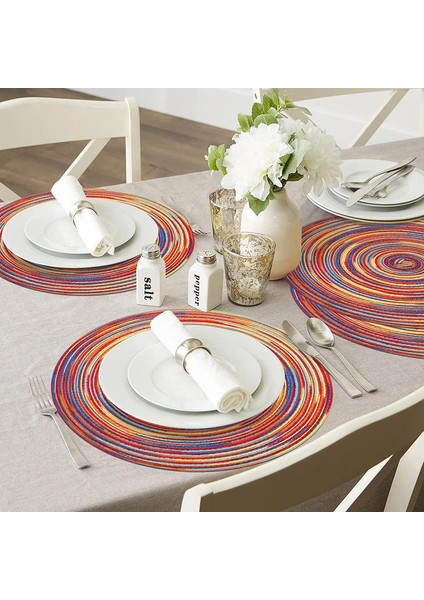 6'lı Gökkuşağı Bardak Altlığı Seti 38CM (Yurt Dışından) fiyatları