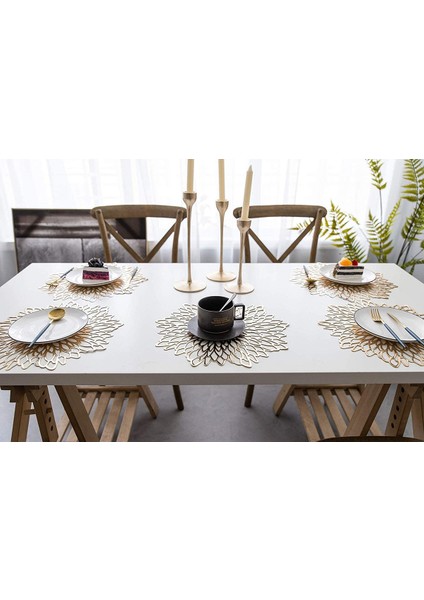 8 Adet Isıya Dayanıklı Fincan Tabağı (Altın) (Yurt Dışından) modelleri