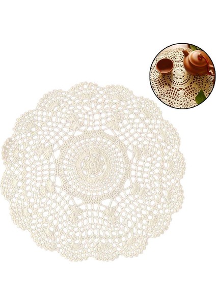 1 x 30CM El Tığ Işi Servis Altlığı (Bej) (Yurt Dışından) fırsatları