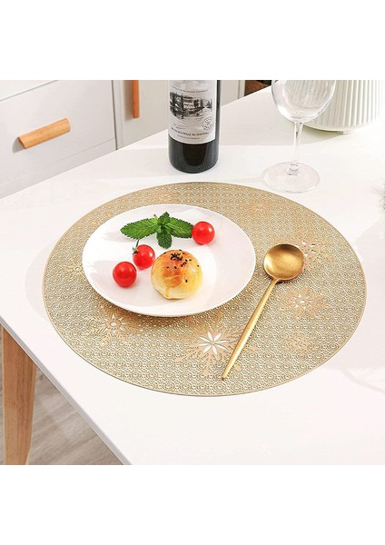 4 x 38CM Altın Yuvarlak Kar Tanesi Servis Altlıkları (Yurt Dışından) modelleri