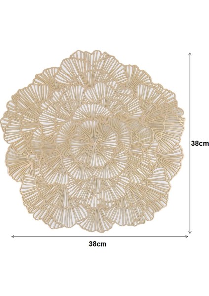 6 x 38CM Çiçek Dallı Bardak Altlığı (Altın) (Yurt Dışından) fiyatları
