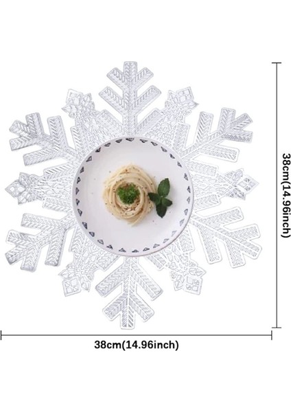 6 x 38CM Kar Tanesi Servis Altlıkları (Gümüş) (Yurt Dışından) fiyatları