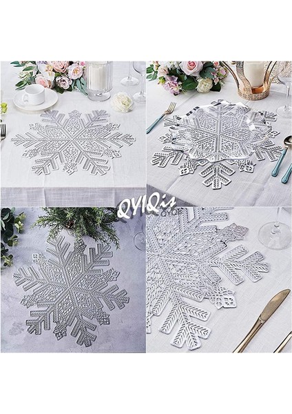 6 x 38CM Kar Tanesi Servis Altlıkları (Gümüş) (Yurt Dışından) fırsatları
