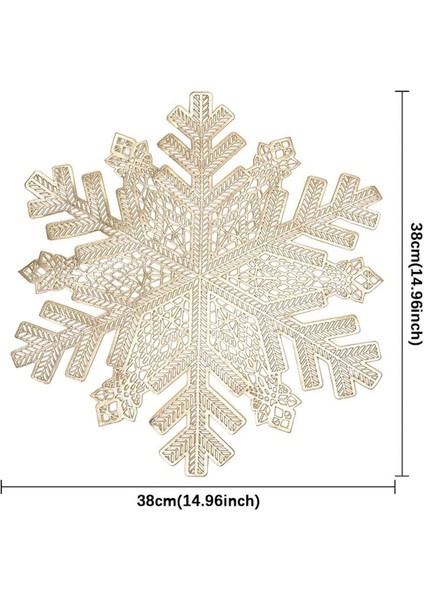2 x 38CM Kar Tanesi Placemats (Altın) (Yurt Dışından) fiyatları