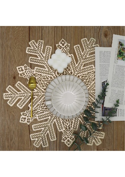 2 x 38CM Kar Tanesi Placemats (Altın) (Yurt Dışından) modelleri