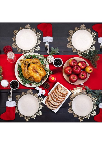2 x 38CM Kar Tanesi Placemats (Altın) (Yurt Dışından) fırsatları
