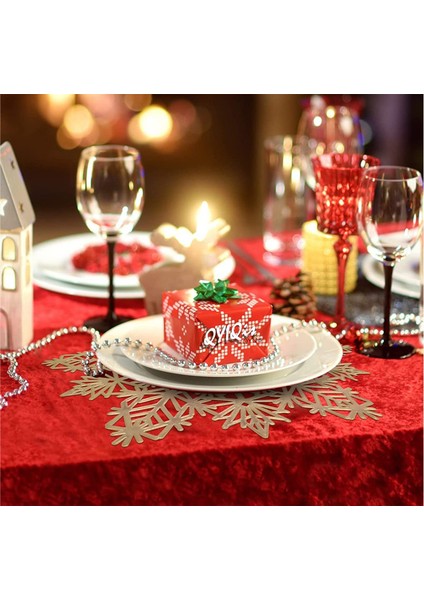 2 x 38CM Kar Tanesi Placemats (Altın) (Yurt Dışından) indirimleri