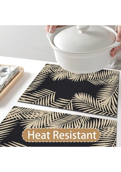 6'lı Pvc Bardak Altlığı Seti 44*29CM (Siyah) (Yurt Dışından) fırsatları