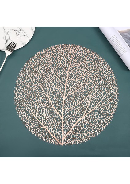 2 x 38CM Mercan Dallı Servis Altlığı (Pembe Altın) (Yurt Dışından) indirimleri