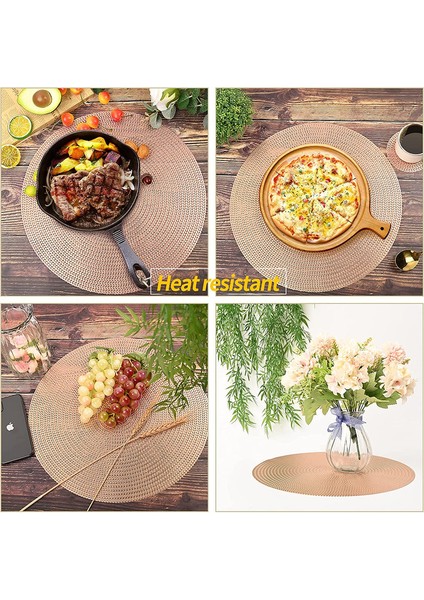 8'li Pvc Servis Altlığı Seti (Pembe Altın) (Yurt Dışından) indirimleri