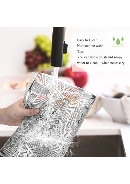 6 x 45X30CM Yaprak Desenli Servis Altlığı Seti (Gümüş) (Yurt Dışından) modelleri