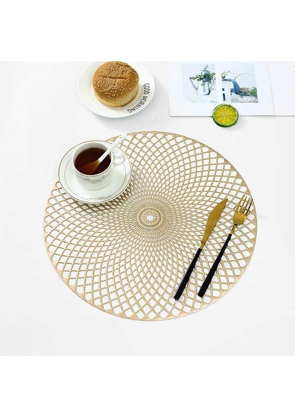 4'lü Altın 38CM Bardak Altlığı Seti (Yurt Dışından) fırsatları