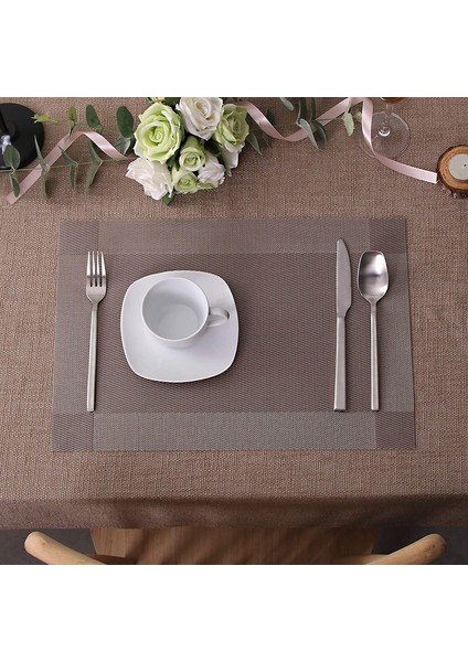 8x Dikdörtgen Servis Altlığı (Şampanya) (Yurt Dışından) modelleri