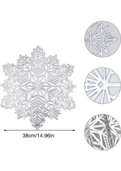 Kar Taneli 6'lı Bardak Altlığı Seti (Gümüş) (Yurt Dışından) fırsatları