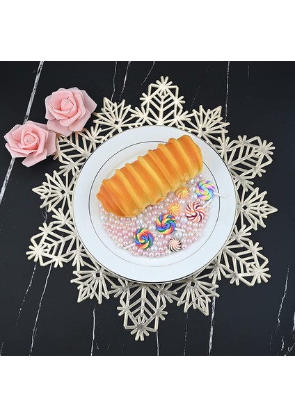 Kar Taneli 6'lı Bardak Altlığı Seti (Altın) (Yurt Dışından) fiyatları