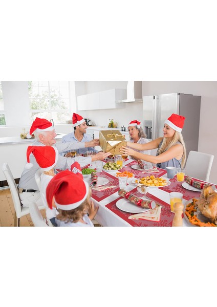 4x 45X30CM Kar Tanesi Placemats (Kırmızı) (Yurt Dışından) modelleri