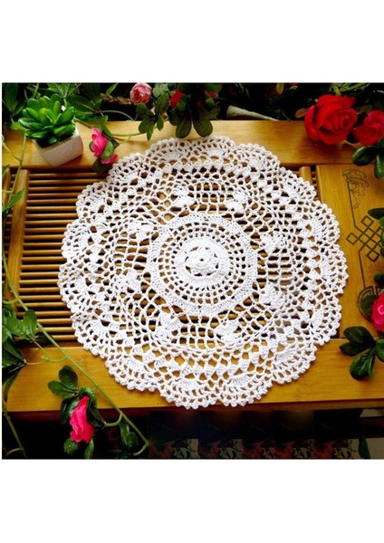 1 x 30CM El Tığ Işi Servis Altlığı (Beyaz) (Yurt Dışından) fırsatları