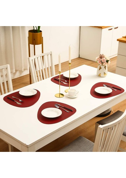 6'lı Kaymaz Bardak Altlığı Seti 38CM (Bordo) (Yurt Dışından) indirimleri