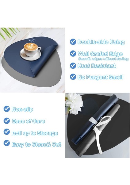 4x 34X41CM Üçgen Servis Altlığı (Gri) (Yurt Dışından) indirimleri