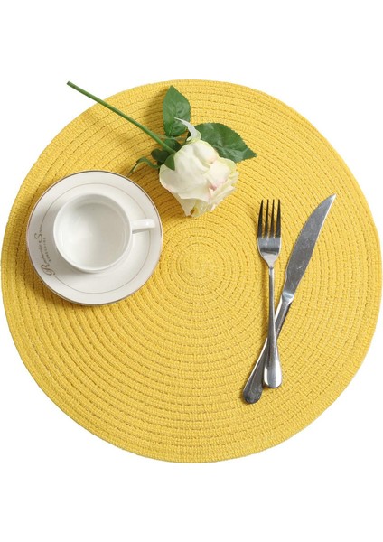 6'lı Kaymaz Bardak Altlığı Seti 38CM (Sarı) (Yurt Dışından) fırsatları