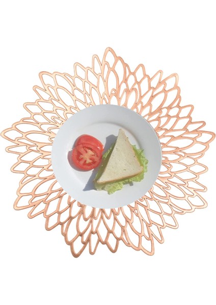 1x 38CM Gül Altın Renginde Sıcak Damgalı Placemats (Yurt Dışından)