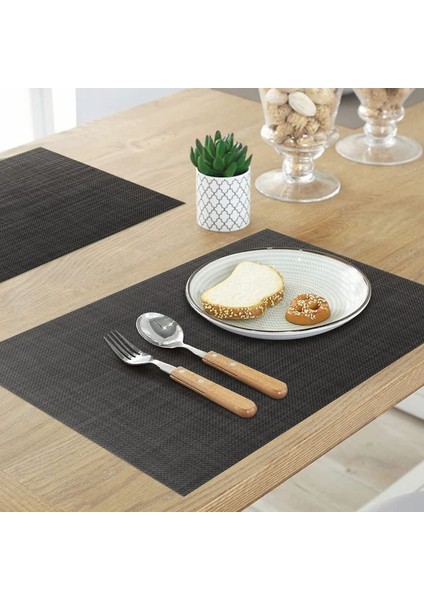 4'lü Yıkanabilir Bardak Altlığı Seti 45X30CM (Siyah) (Yurt Dışından) fırsatları