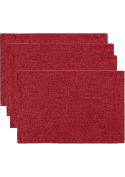 4x 33 x 48CM Koyu Kırmızı Bardak Altlığı (Yurt Dışından)